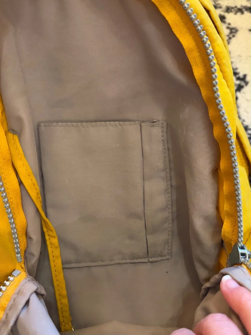 Kipling Medium Yellow Lightweight Packable Backpack GUC School Work Travel
